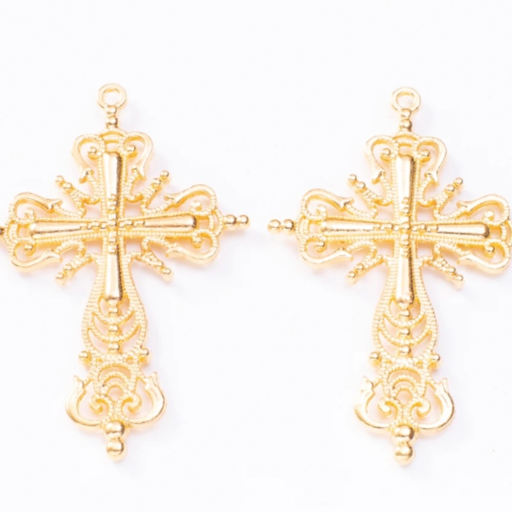 4x golden cross pendants BNIP